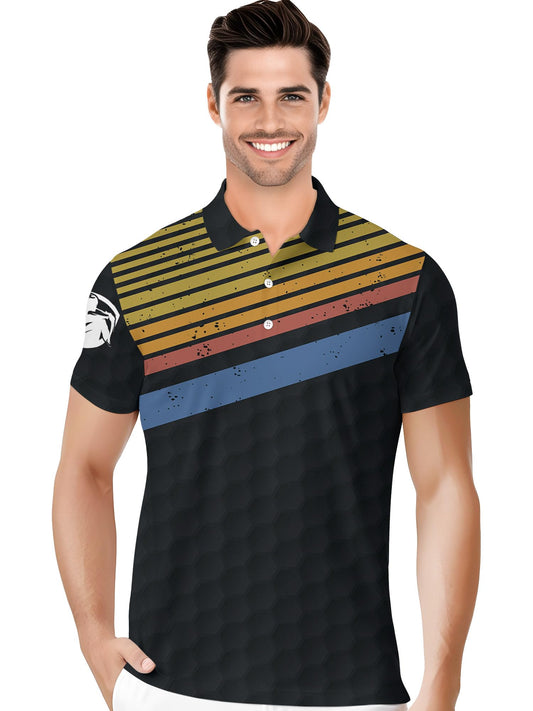 PAGYMO Golf Shirts for Men Crazy Hawaiian