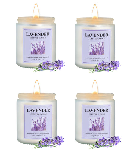 GITRANG 4 Pack Lavender Candle Set