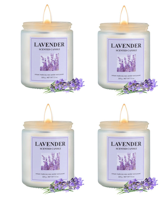 GITRANG 4 Pack Lavender Candle Set