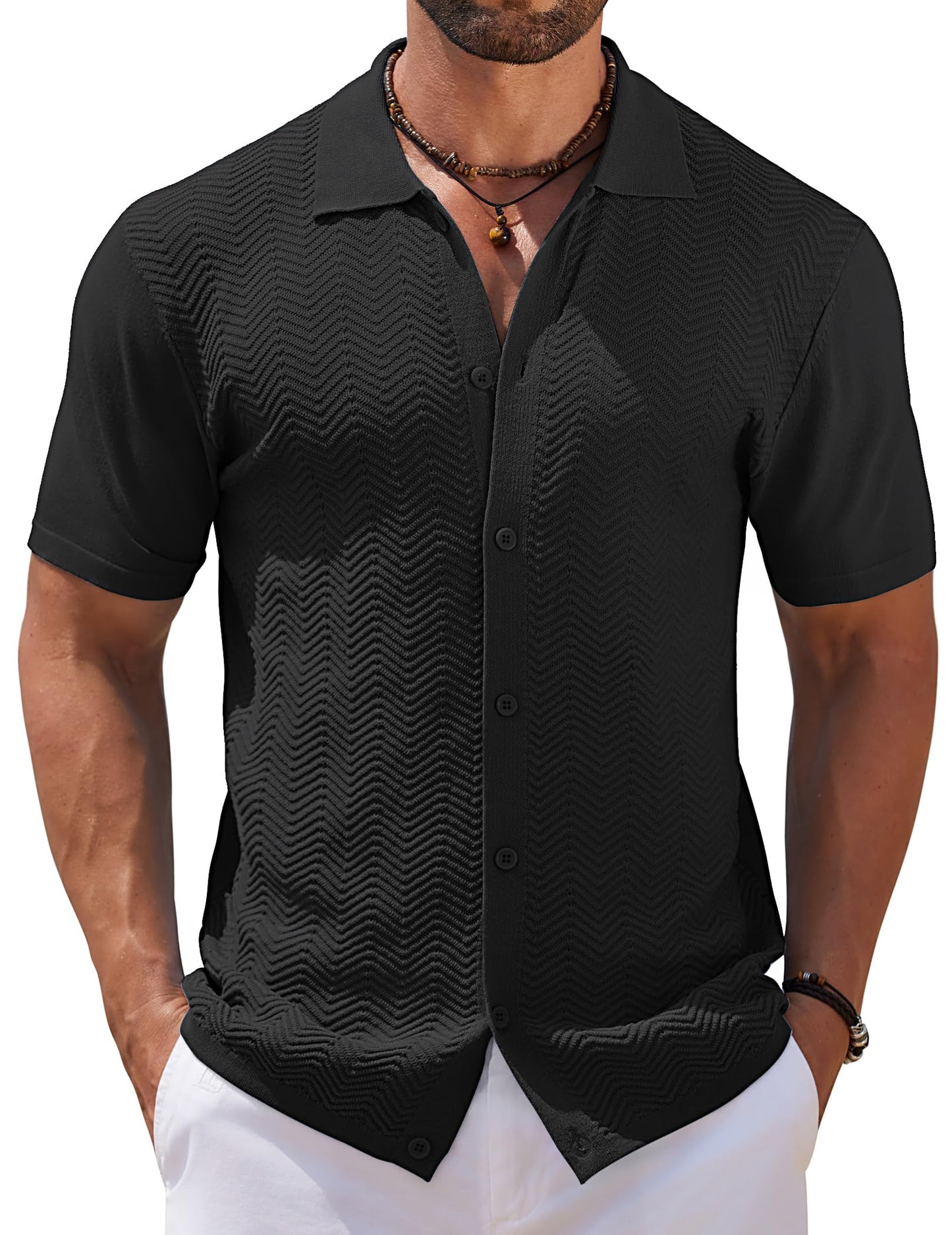 Men's Short Sleeve Knit Polo Shirt