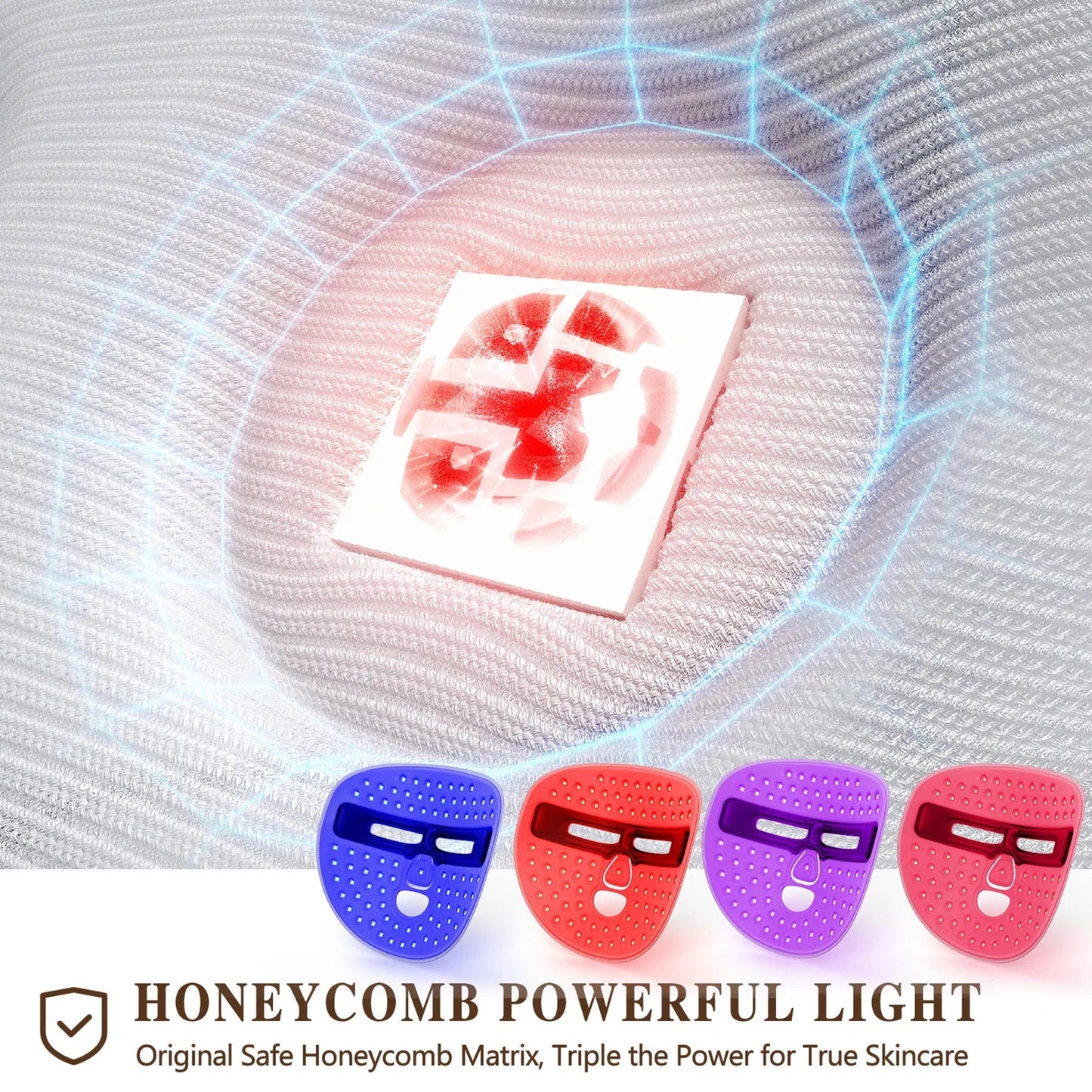 336 LED Red & Blue Light Therapy Face Mask -Anti-Aging, Wrinkle Reduction & Acne Treatment